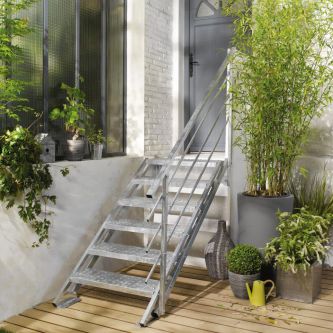 escalier ext grille